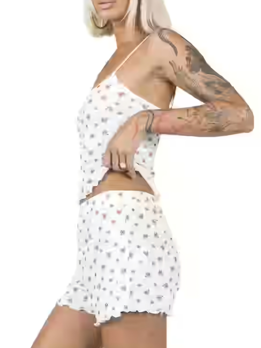Princess Polly White Floral-Print Cami & Short Sleep Set